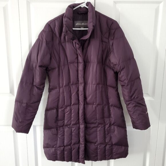 Eddie Bauer Long Winter Parka Coat Plum Purple Women's Size Medium - Picture 1 of 4